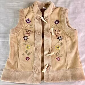 Y2K Faux Suede Fleece Vest Pixi Girls Large